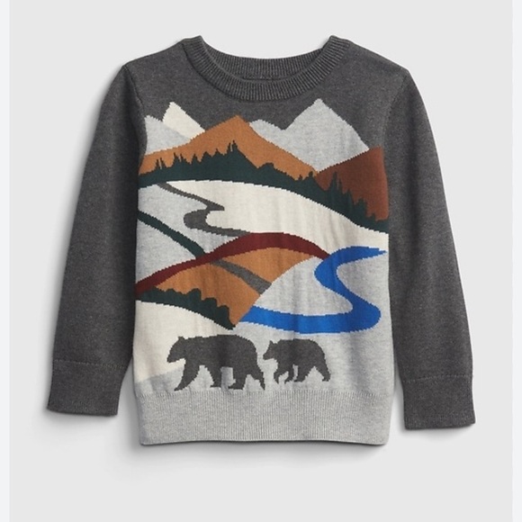 Gap toddler mountain sweater 4T bears kids sking snowboarding B34 - Picture 1 of 8